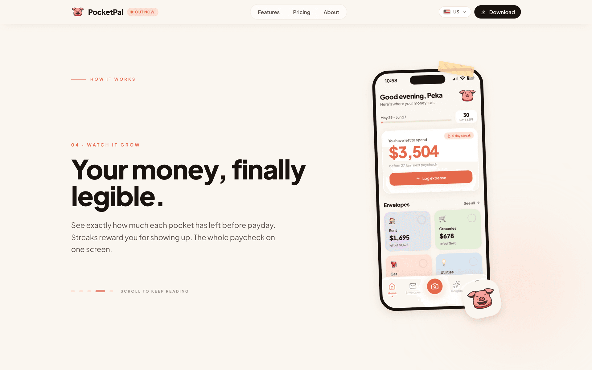 PocketPal — screen