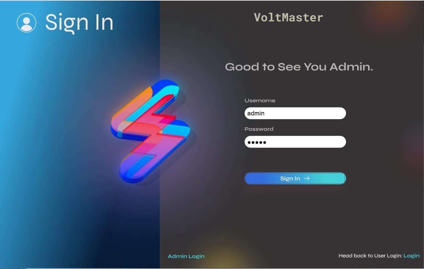 VoltMaster — screen